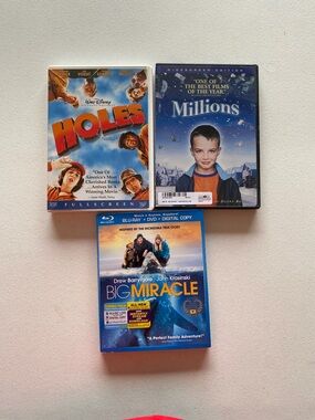 Disney Holes, Millions and Big Miracle 3 Pack Movie Bundle